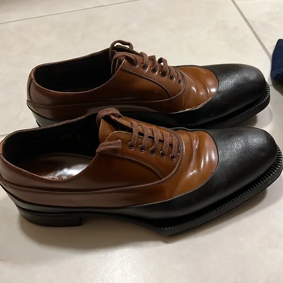 Prada Brown Shoe with rubber accent size 9 USA